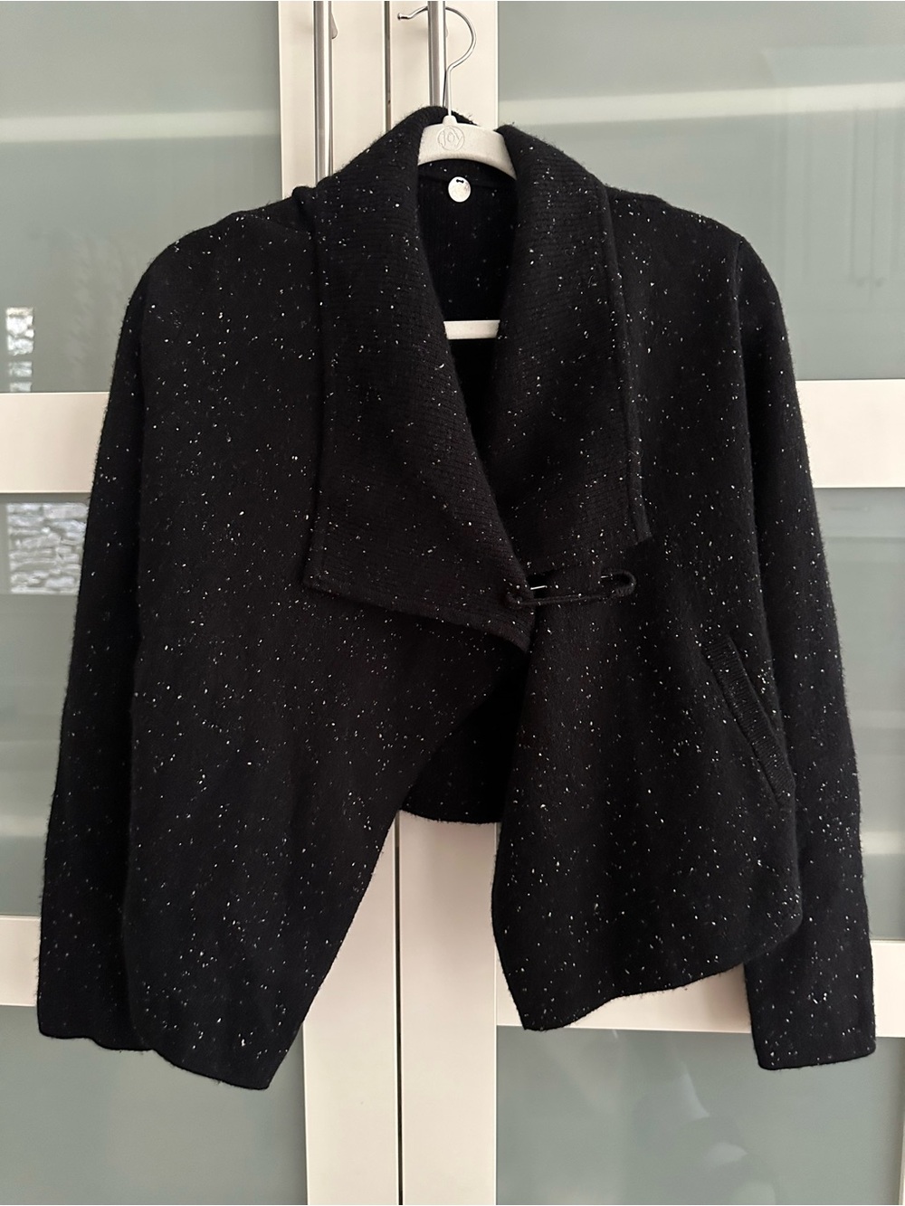 Margaret O’Leary Black Speckled Shawl Collar Women’s Jacket